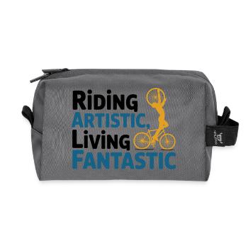 Künstlerischer Radsport - Recycelte Kulturtasche - Anthrazit - Vorne