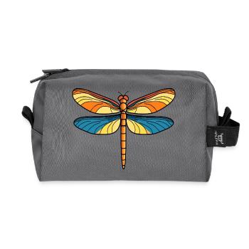 Sun Wing Kite Fly - Recycled Toiletry Zip Bag - anthracite - Front