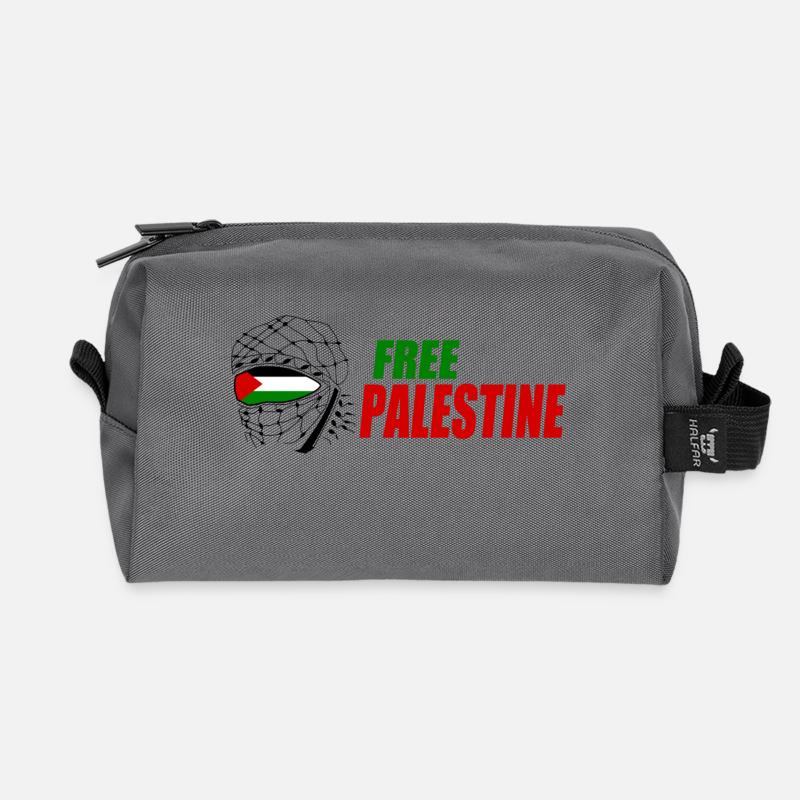 Free palestine - Recycelte Kulturtasche - Anthrazit