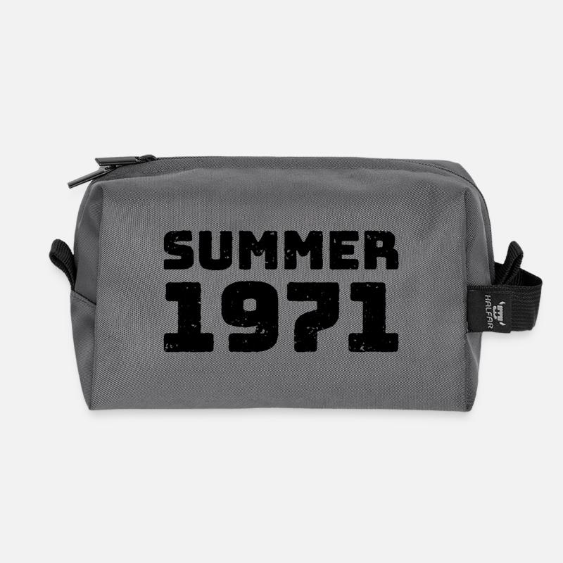 Sommer 1971 Vintage Textdesign - Recycelte Kulturtasche - Anthrazit