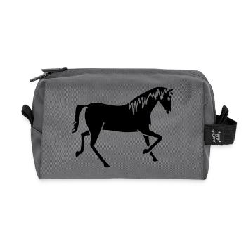 horse - Recycelte Kulturtasche - Anthrazit - Vorne