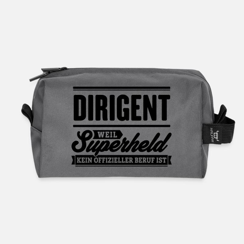Superheld Dirigent - Recycelte Kulturtasche - Anthrazit