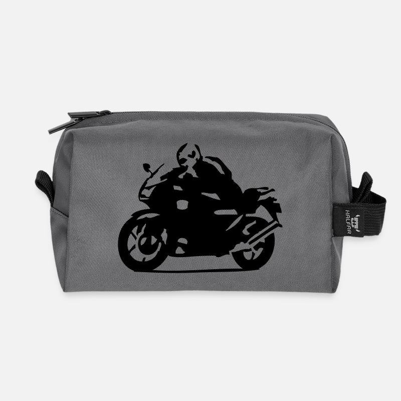 biker - Recycelte Kulturtasche - Anthrazit