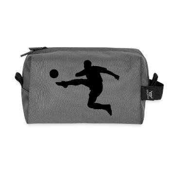 Football player - Recycled Toiletry Zip Bag - anthracite - Front