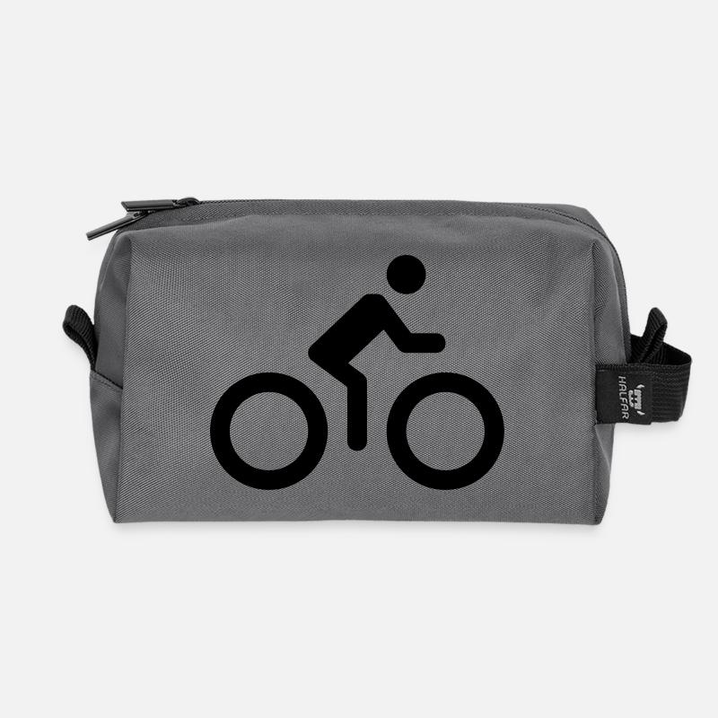 Bicycle logo - Recycled Toiletry Zip Bag - anthracite
