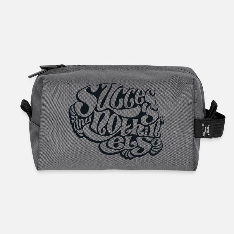 Success and nothin else - Recycled Toiletry Zip Bag - anthracite