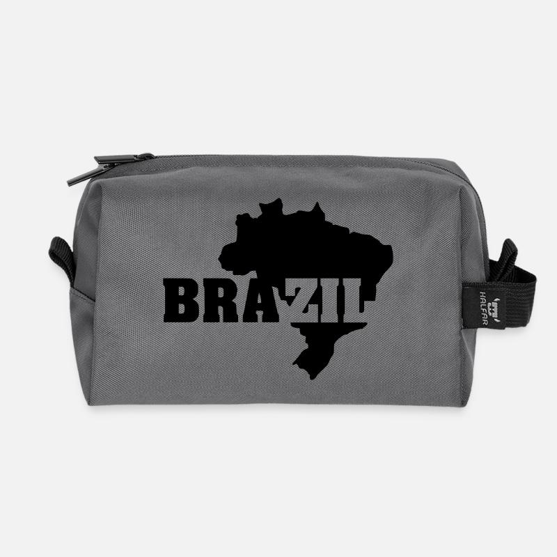 Brazil (ID: 002004) - Recycled Toiletry Zip Bag - anthracite