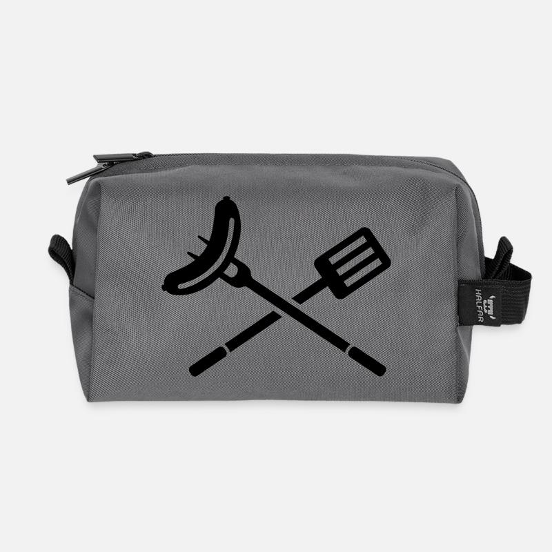 Grillen - Recycelte Kulturtasche - Anthrazit