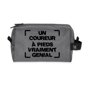 Course à pied / Coureur / Jogging / Running / Run - Trousse de toilette en tissu recyclé - anthracite - Devant