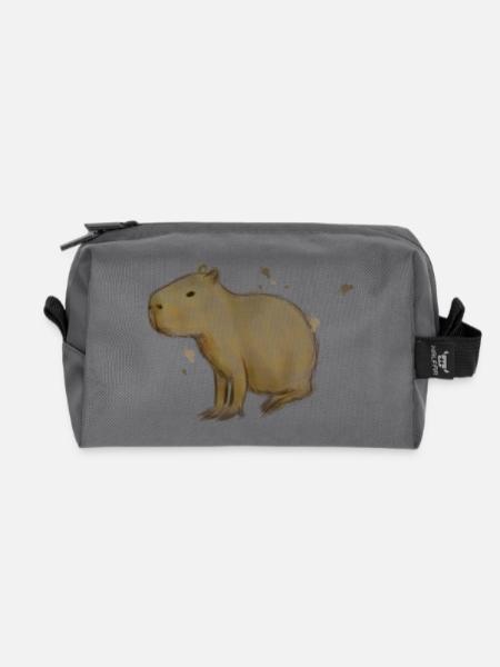 Capybara - Recycelte Kulturtasche - Anthrazit