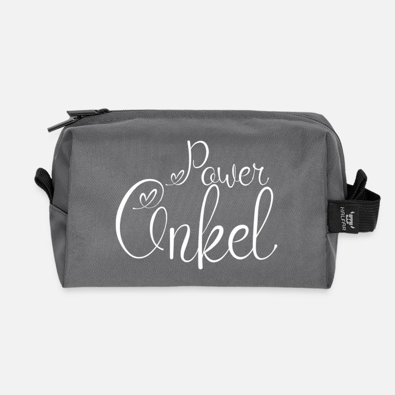 Power Onkel Weiß - Recycelte Kulturtasche - Anthrazit