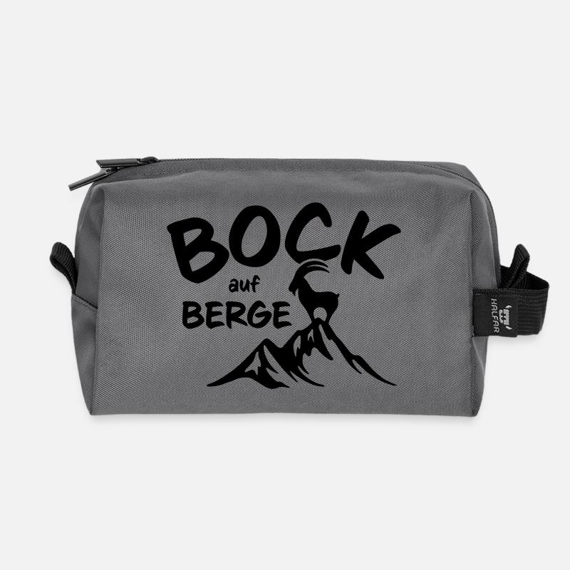 Bock auf Berge - Recycelte Kulturtasche - Anthrazit