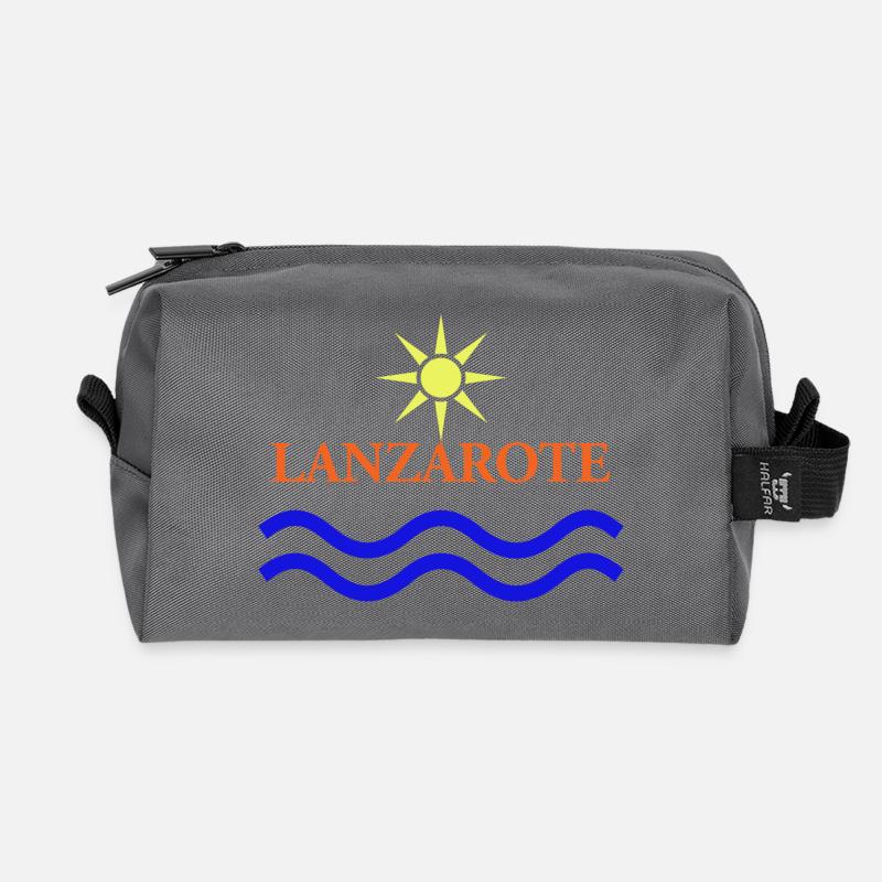LANZAROTE-Kanarische Inseln-Spanien - Recycelte Kulturtasche - Anthrazit