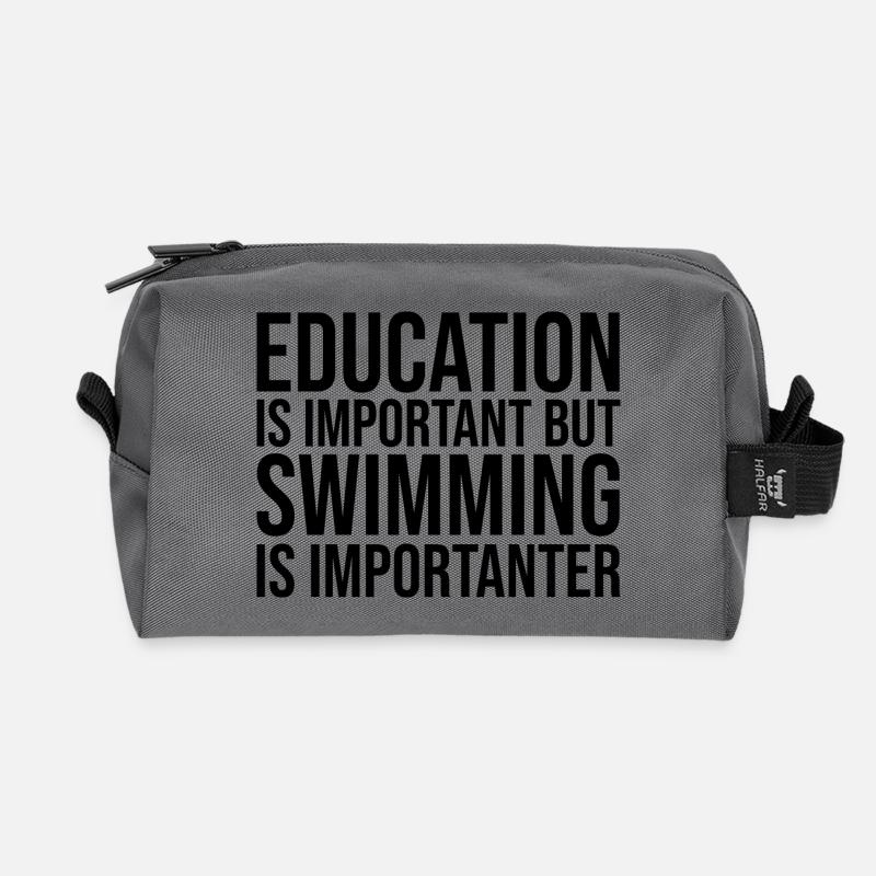 Swimming - Recycled Toiletry Zip Bag - anthracite