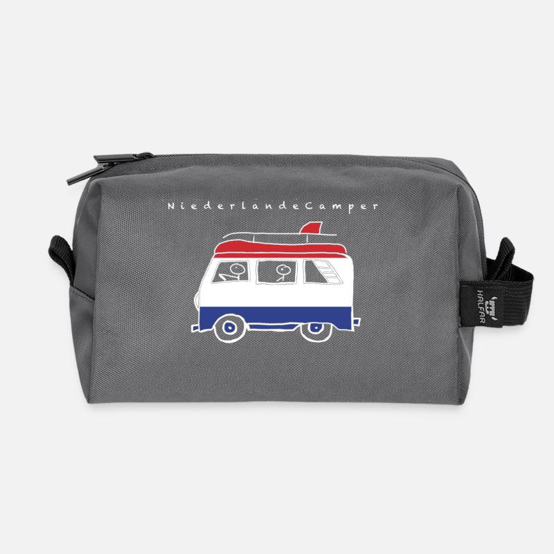 NetherlandsCampers - Recycled Toiletry Zip Bag - anthracite