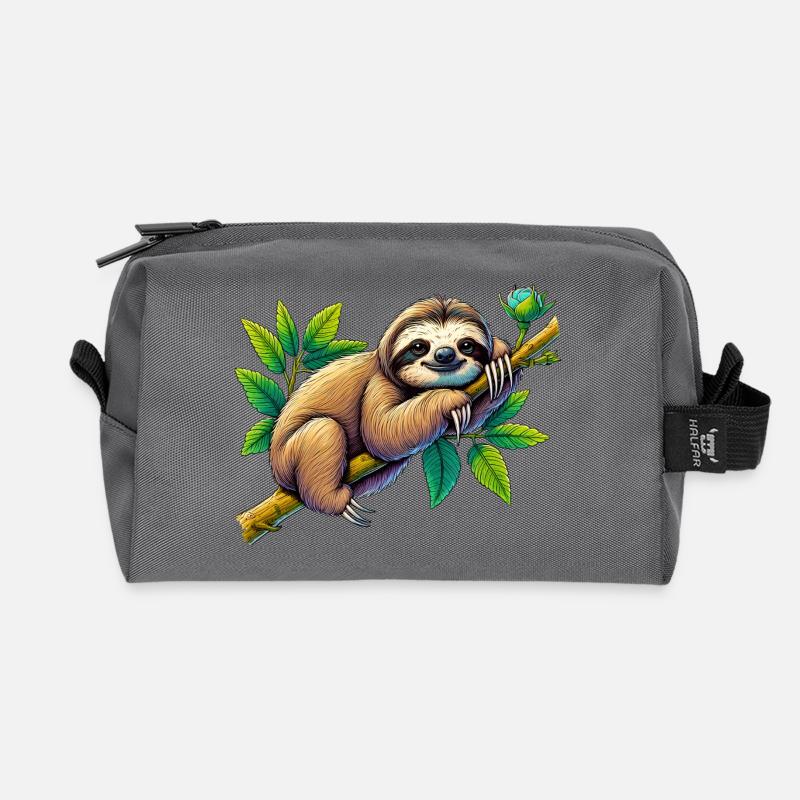 Faultier - Recycelte Kulturtasche - Anthrazit