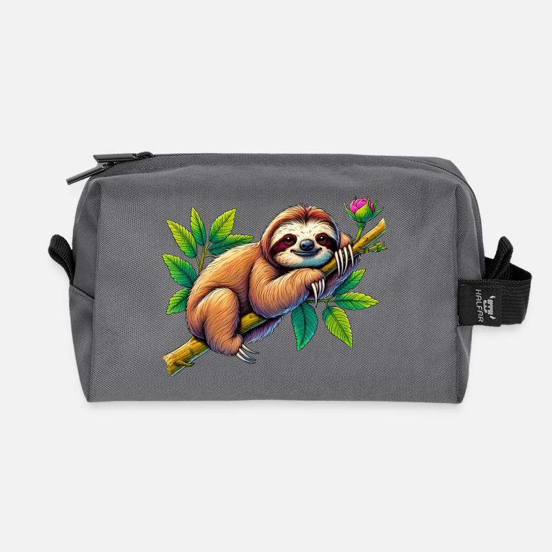Faultier - Recycelte Kulturtasche - Anthrazit