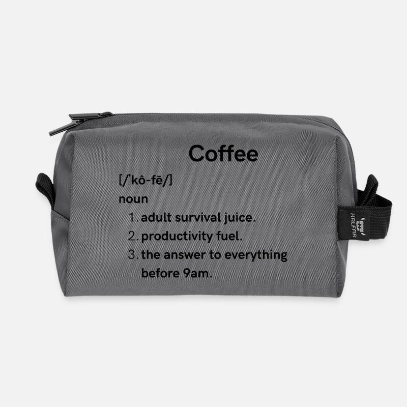 Kaffee - Recycelte Kulturtasche - Anthrazit