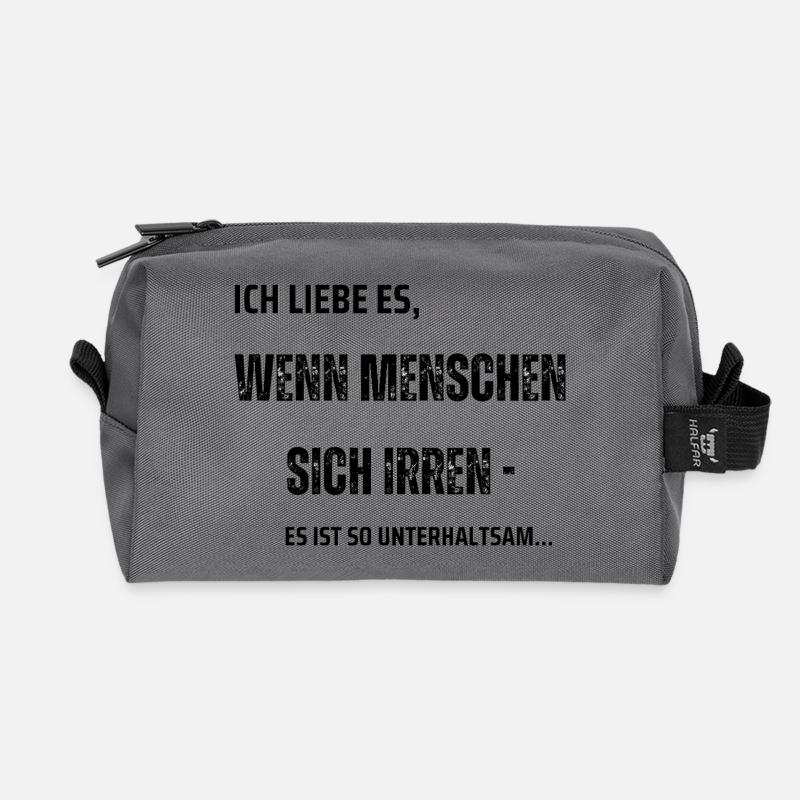 People are wrong - Recycled Toiletry Zip Bag - anthracite