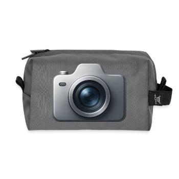 Foto Kamera 3D Icon - Recycelte Kulturtasche - Anthrazit - Vorne
