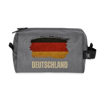 Grunge-Flagge von Deutschland, stolzer deutscher - Recycelte Kulturtasche - Anthrazit - Vorne