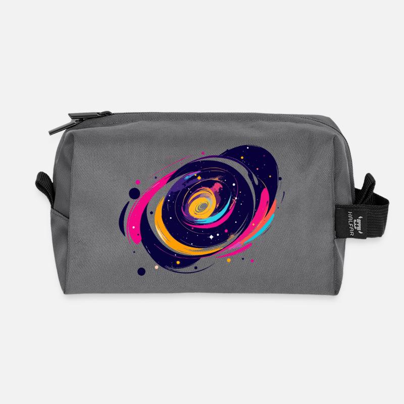 Farbwirbel Galaxie Weltall Muster - Recycelte Kulturtasche - Anthrazit
