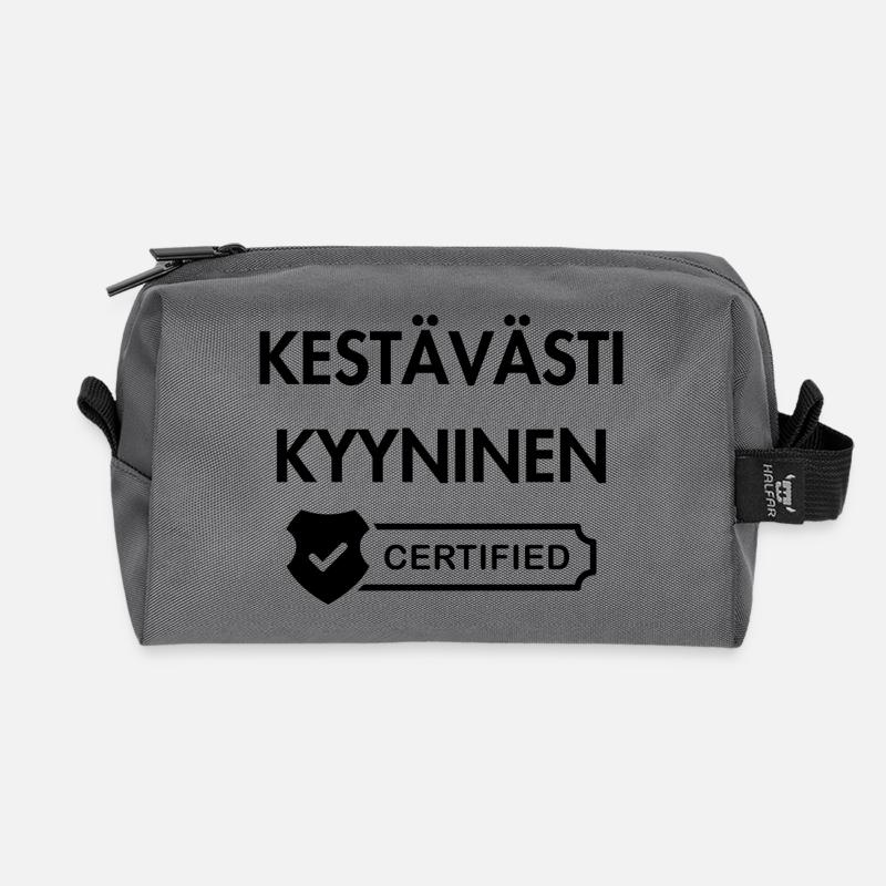 Nachhaltig zynisch - Recycelte Kulturtasche - Anthrazit