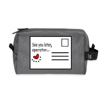 See_you_later_operator - Recycled Toiletry Zip Bag - anthracite - Front