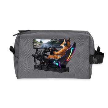 Fuchs Sim-Racing - Recycelte Kulturtasche - Anthrazit - Vorne