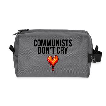 communists don't cry - Recycled Toiletry Zip Bag - anthracite - Front