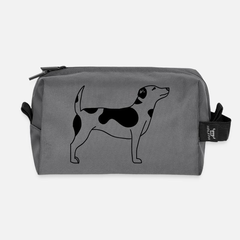 Hund - Recycelte Kulturtasche - Anthrazit