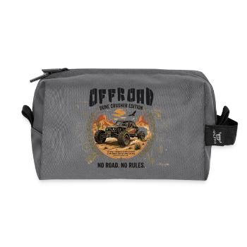 Offroad Desert Adventure No Road No Rules - Recycled Toiletry Zip Bag - anthracite - Front