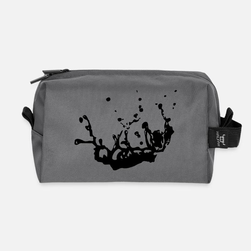 Wassertropfen - Recycelte Kulturtasche - Anthrazit