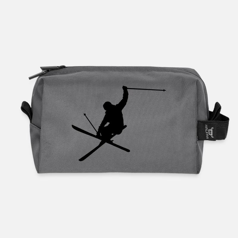 Ski - Recycled Toiletry Zip Bag - anthracite
