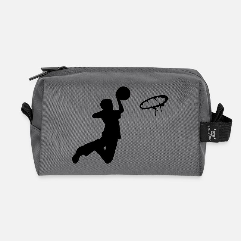 basketbal - Recycelte Kulturtasche - Anthrazit
