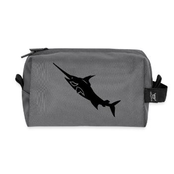 Schwertfisch / swordfish (1c) - Recycelte Kulturtasche - Anthrazit - Vorne