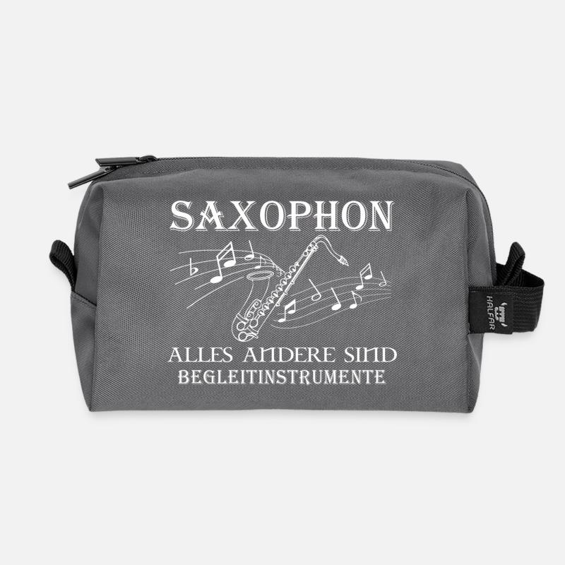 Saxophon - Recycelte Kulturtasche - Anthrazit