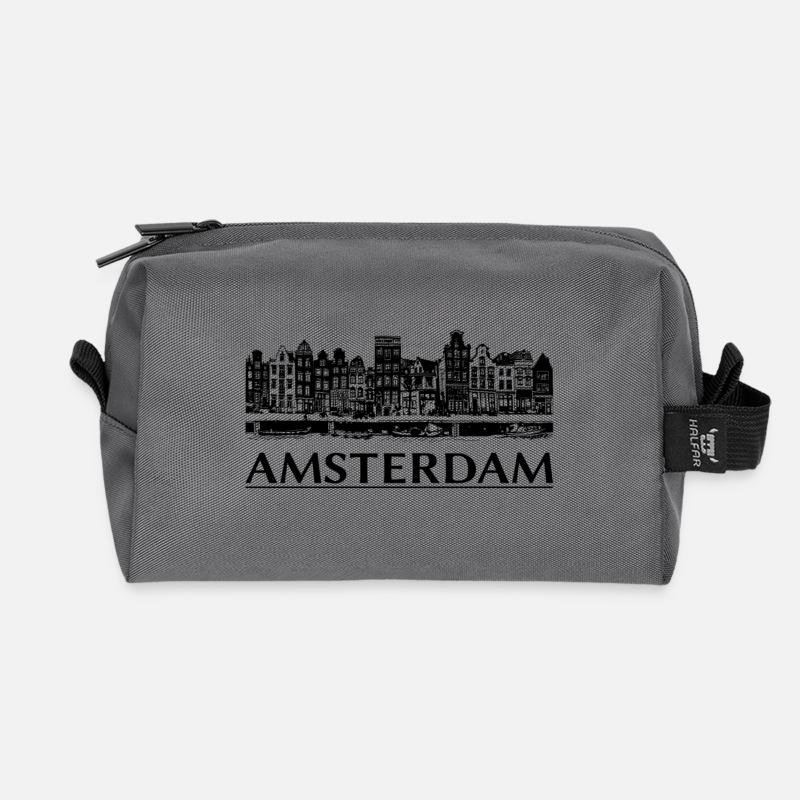 amsterdam - Recycled Toiletry Zip Bag - anthracite