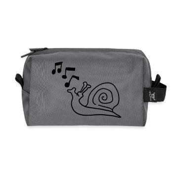whistling_snail - Recycelte Kulturtasche - Anthrazit - Vorne