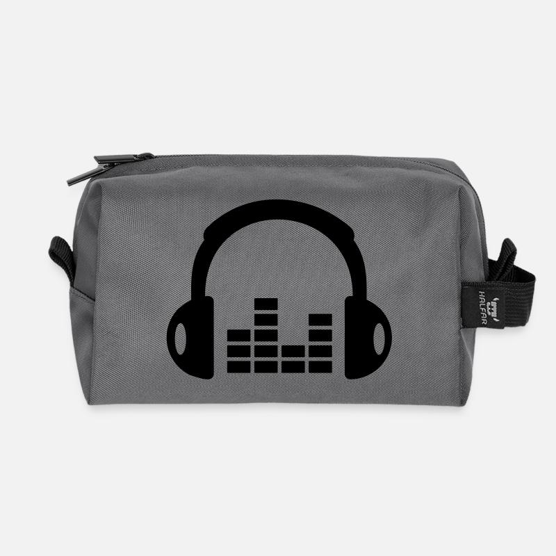 Kopfhörer - Recycelte Kulturtasche - Anthrazit