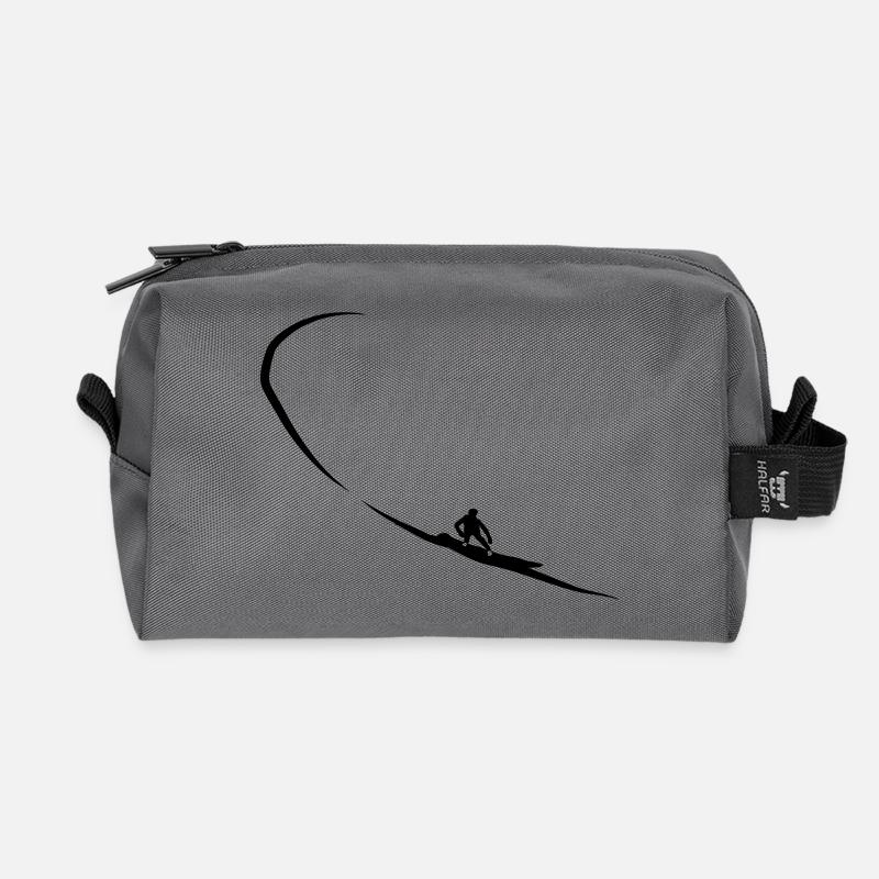 surfer - Recycelte Kulturtasche - Anthrazit