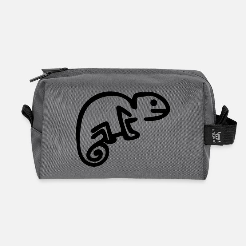 chameleon - Recycled Toiletry Zip Bag - anthracite