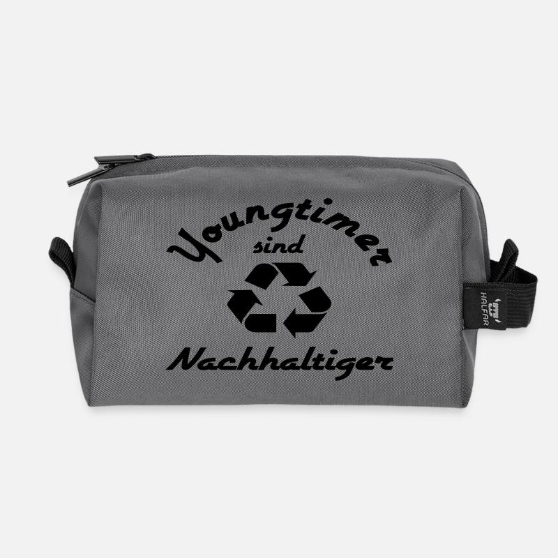 Youngtimer sind Nachhaltiger - Recycelte Kulturtasche - Anthrazit