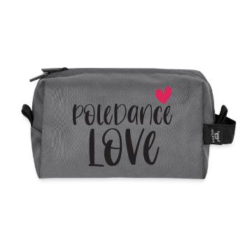 Pole Dance Dancer Poledancing Love Gift - Trousse de toilette en tissu recyclé - anthracite - Devant
