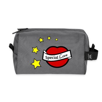 Amour spécial - Trousse de toilette en tissu recyclé - anthracite - Devant