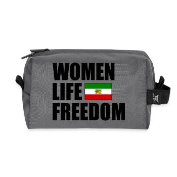 Women life freedom - Trousse de toilette en tissu recyclé - anthracite - Devant