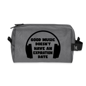 Gute Musik hat kein Verfallsdatum * - Recycelte Kulturtasche - Anthrazit - Vorne