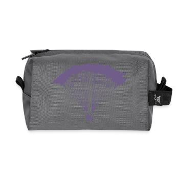 Parachutiste en silhouette nuageuse - Trousse de toilette en tissu recyclé - anthracite - Devant