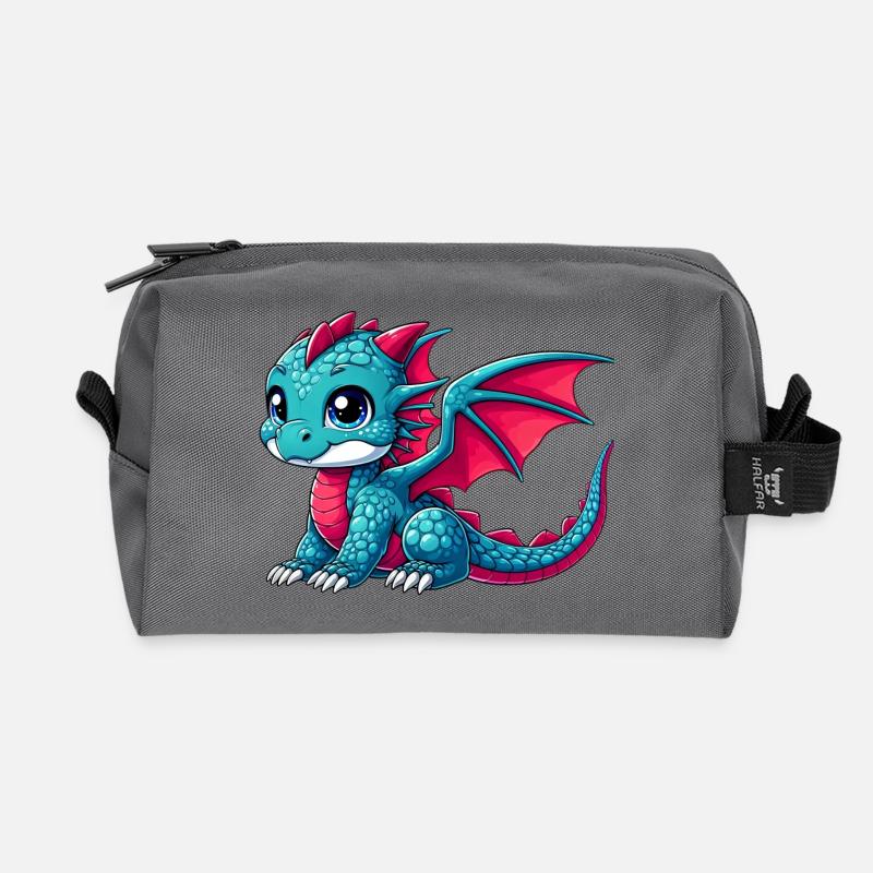 Drache - Recycelte Kulturtasche - Anthrazit