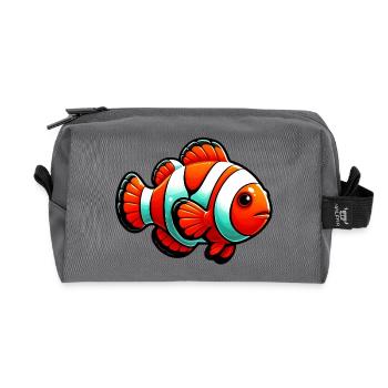 Clownfish - Recycled Toiletry Zip Bag - anthracite - Front